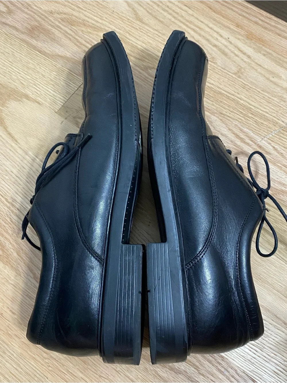 Florsheim Black Leather Lace-Up Oxfords Sz 13 Work Career Shoes